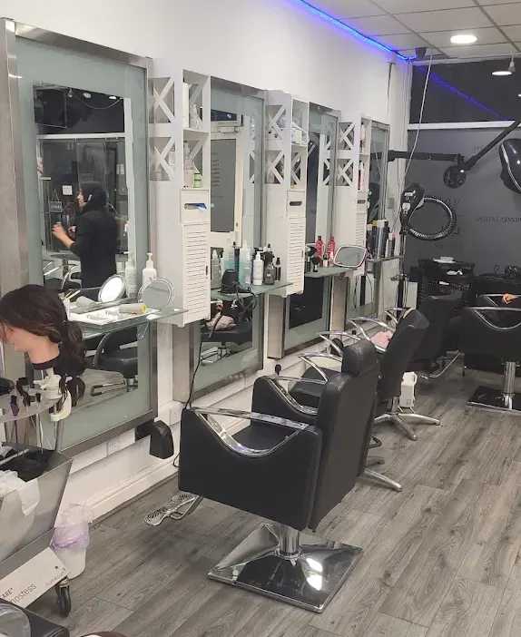 Styling chairs and treatment stations inside Naz Hair and Beauty