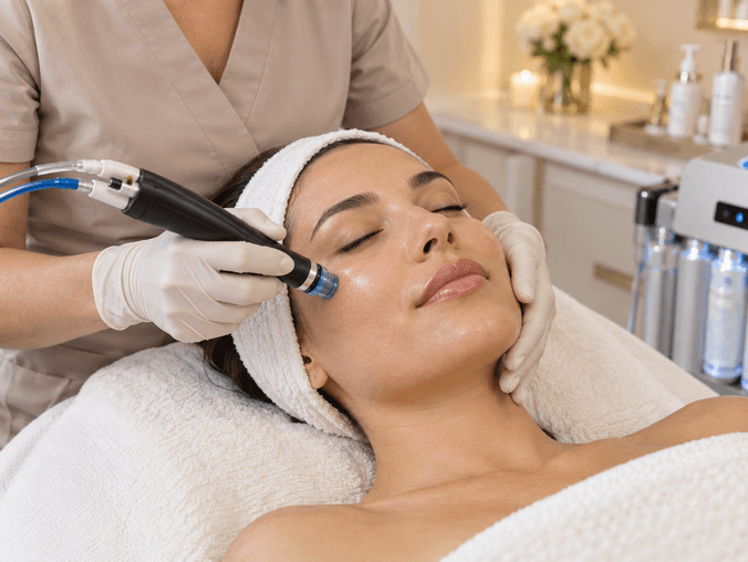 Hydrating professional facial treatment