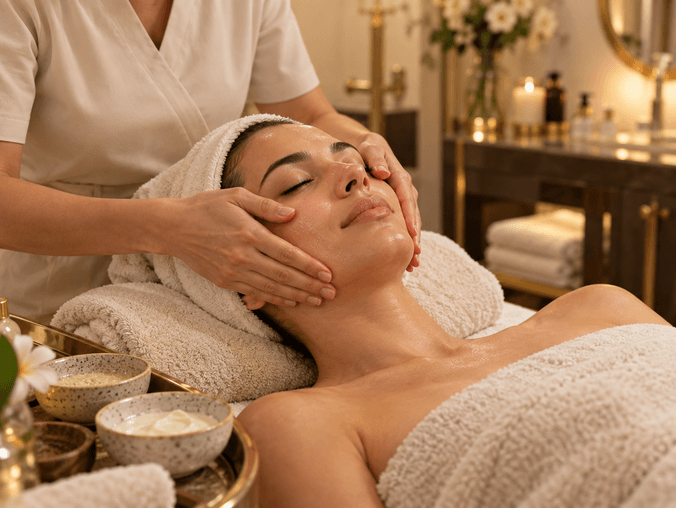 Luxury facial and face massage