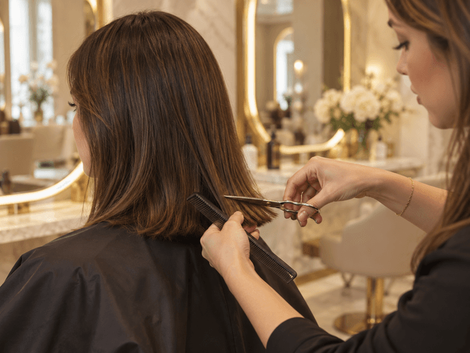 Professional haircut and styling service