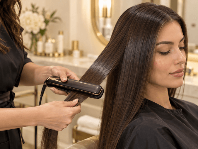 Professional ladies hair smoothing service